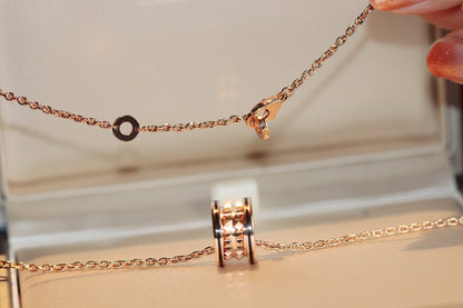 [valéa jewellery]ZERO 1 ROCK PEDANT PINK GOLD BLACK NECKLACE